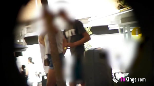 Horny dude looks for big titted tourists in the street