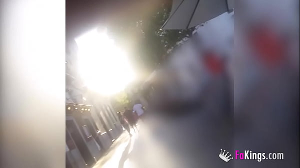 Horny dude looks for big titted tourists in the street