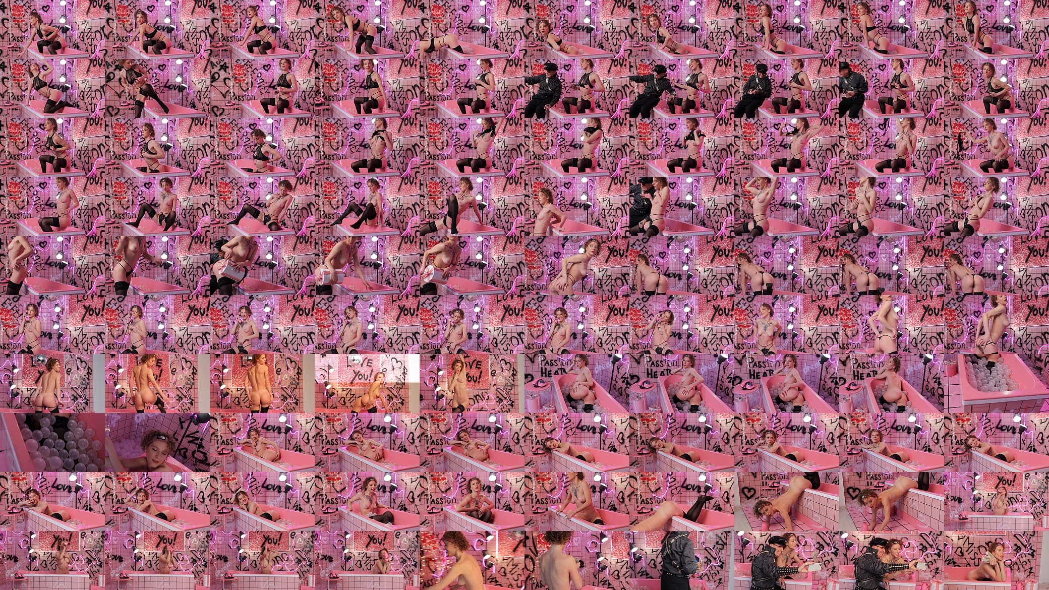 Anita is in a pink trash bath 预览图