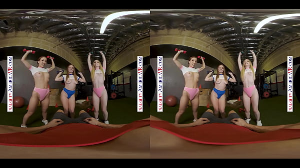 Download Video - Naughty America - Cute babes&comma; Diana Grace&comma; Emma Starletto&comma; and Laney Grey&comma; squat on a hard cock at The Gym