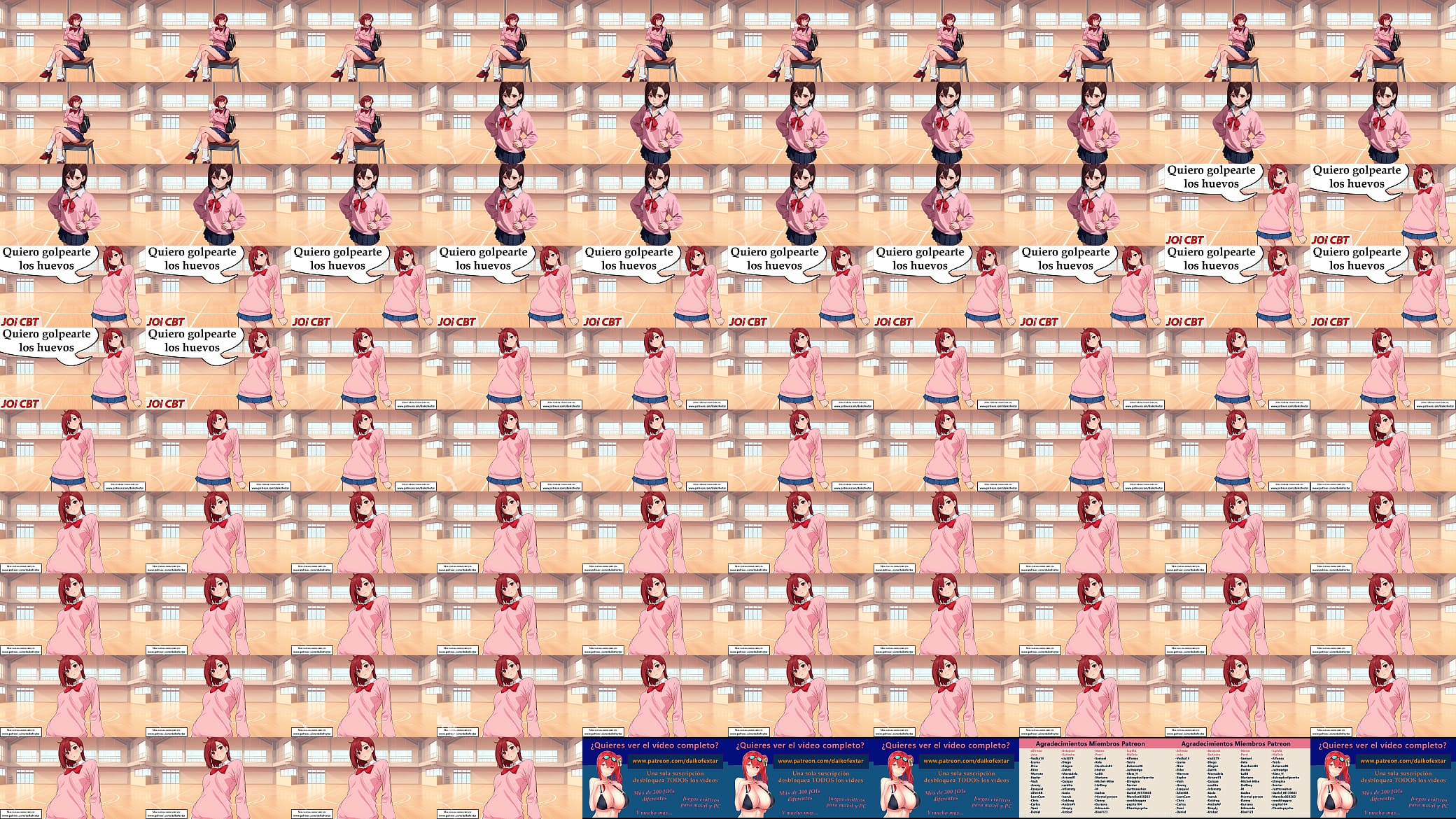 JOI hentai, a Momo le divierte golpear tus huevos. Instrucciones en espa&ntilde;ol. 预览图