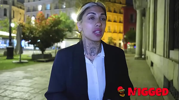 Valeria Del Rio has a little surprise for her black barman