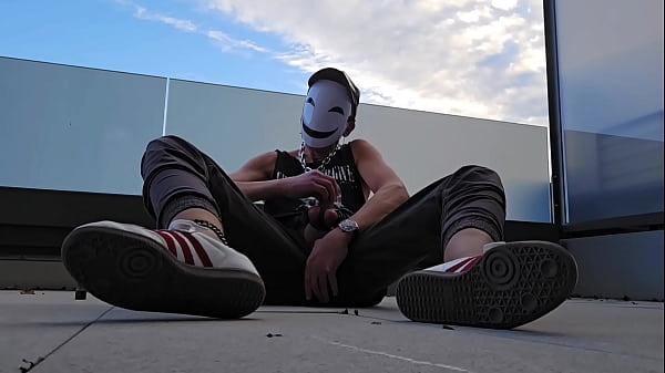 Download Video - horny masturbator outdoor from sneaker to barefoot