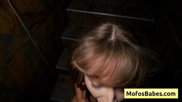 Blonde sexy teen with a nice round butt suck huge dick like a pro - Leila Cove, Charles Dera