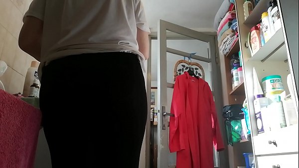 Your teacher comes home from school and shows you her sweaty and dirty panties and pantyhose