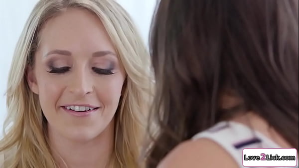 Love2Lick.com - Brunette lesbian teaches bff how to kiss