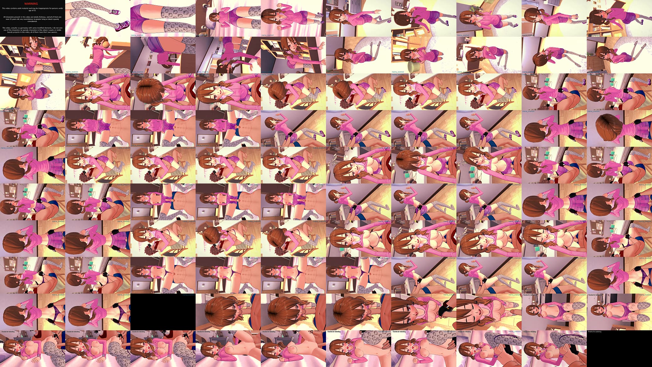 girl bouncing in legs (with pink hoodie) (variation A) 预览图