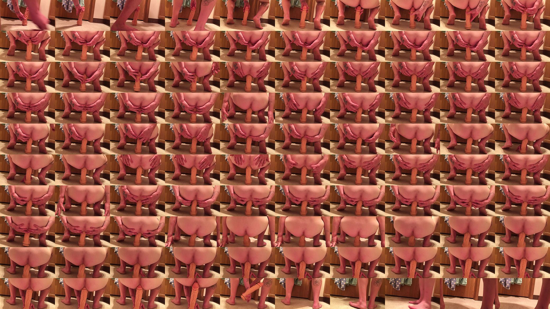 New huge dildo stretching my tight sissy asshole for the first time anal slut training 预览图