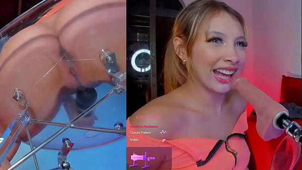 This girl enjoys the machine sucking gently and with the vibrator in her pussy