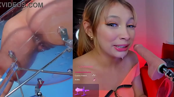 This girl enjoys the machine sucking gently and with the vibrator in her pussy