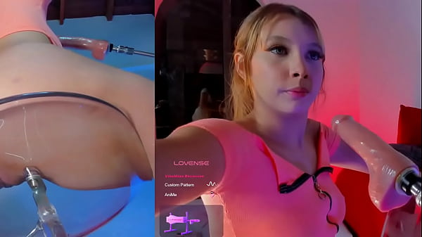 This girl enjoys the machine sucking gently and with the vibrator in her pussy