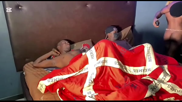 Enjoying 2 big cock on Sunday morning