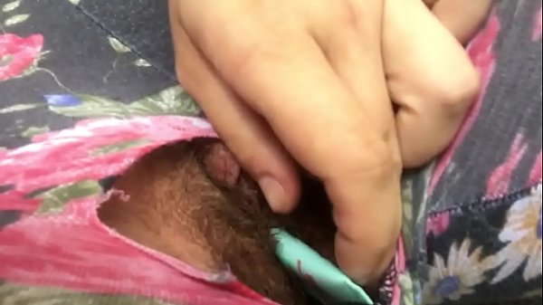 Ripped hole reveals a pissing and squirting little pussy