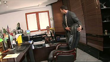 blonde secretary Donna Bell fucked hard in the ass