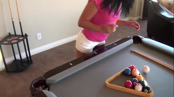 Next, she's laying on her leather couch with her legs spread open, letting her man slide...