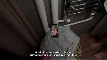 Stepmom Caught My Hard Cock in the Shower, I Fucked Her Tits and Came in Her Mouth, Next Day Creampie in Her Pussy FULL
