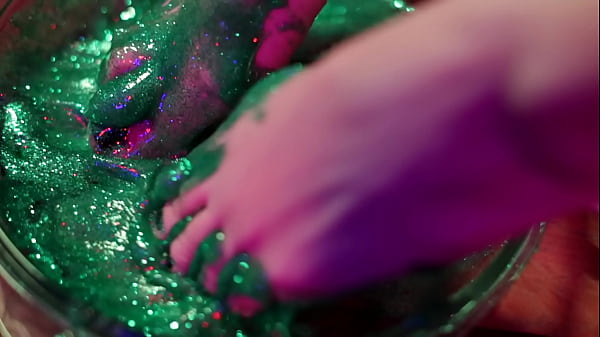 Sticky feet orgasm