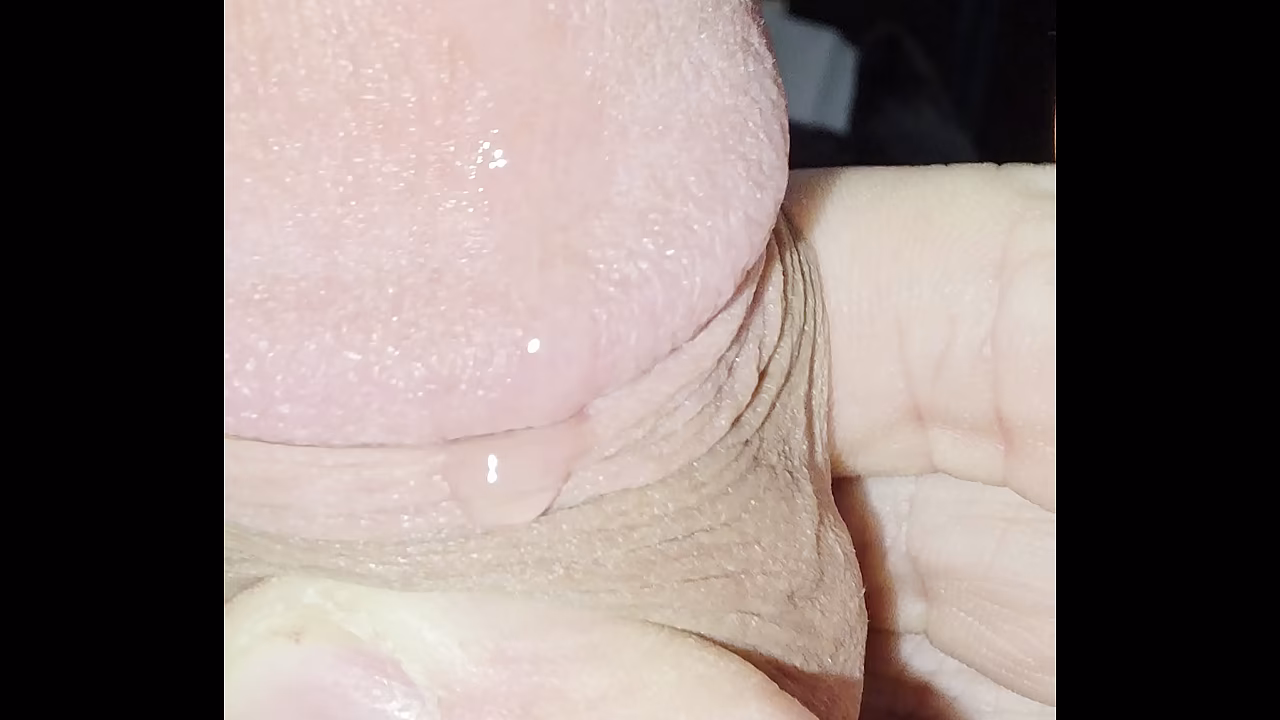 Playing with my Dick and Eating my pre Cum