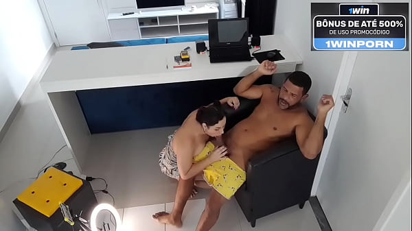 White-skinned stepsister getting fucked in armchair