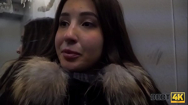 DEBT4k. All-natural brunette does her best to get money for a car