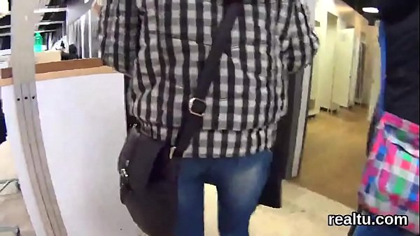 Striking czech teen is tempted in the supermark...