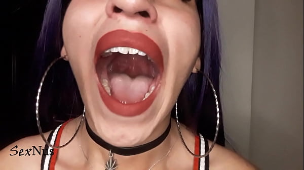 Painting my lips and then opening my whole mouth