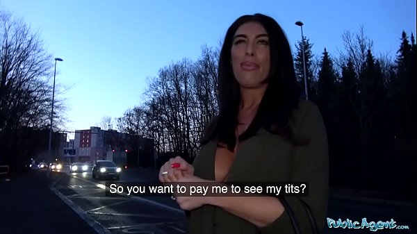 Public Agent Cheating big boobs Brit deepthroats thick cock on holiday