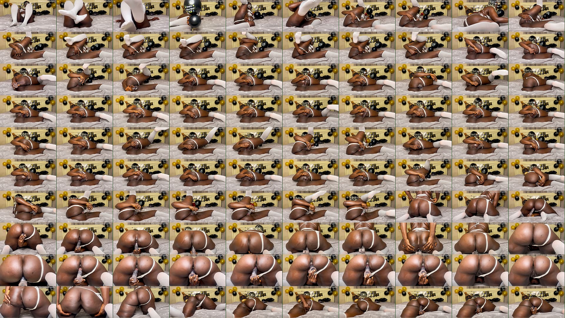 My Huge Ebony Ass Cheated on You with Dildo Squirts While You Snored After the new year Party 预览图