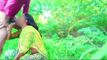 Village girl outdoor fun, step brother fucks step sister, village girl went to the farm with her step brother and fucked him with Hindi audio