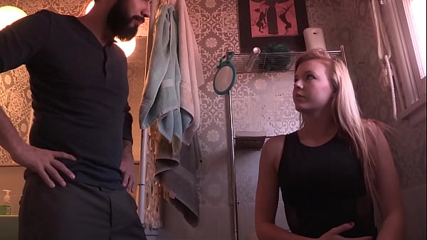 Beautiful British stepdaughter loves her stepdad very much