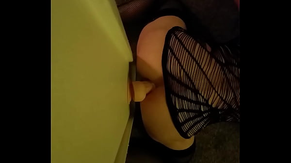 Crosssresser sissy Daniella takes dildo balls deep, part 1