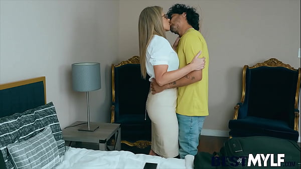 The best night of 2023 when this horny MILF with big tits receives her stepson's cock while she sleeps next to her husband.