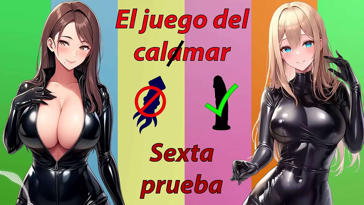 JOI - El juego del calamar. Sexta prueba para masturbarse. Elige bien a tu chica y... &iexcl_Suerte!