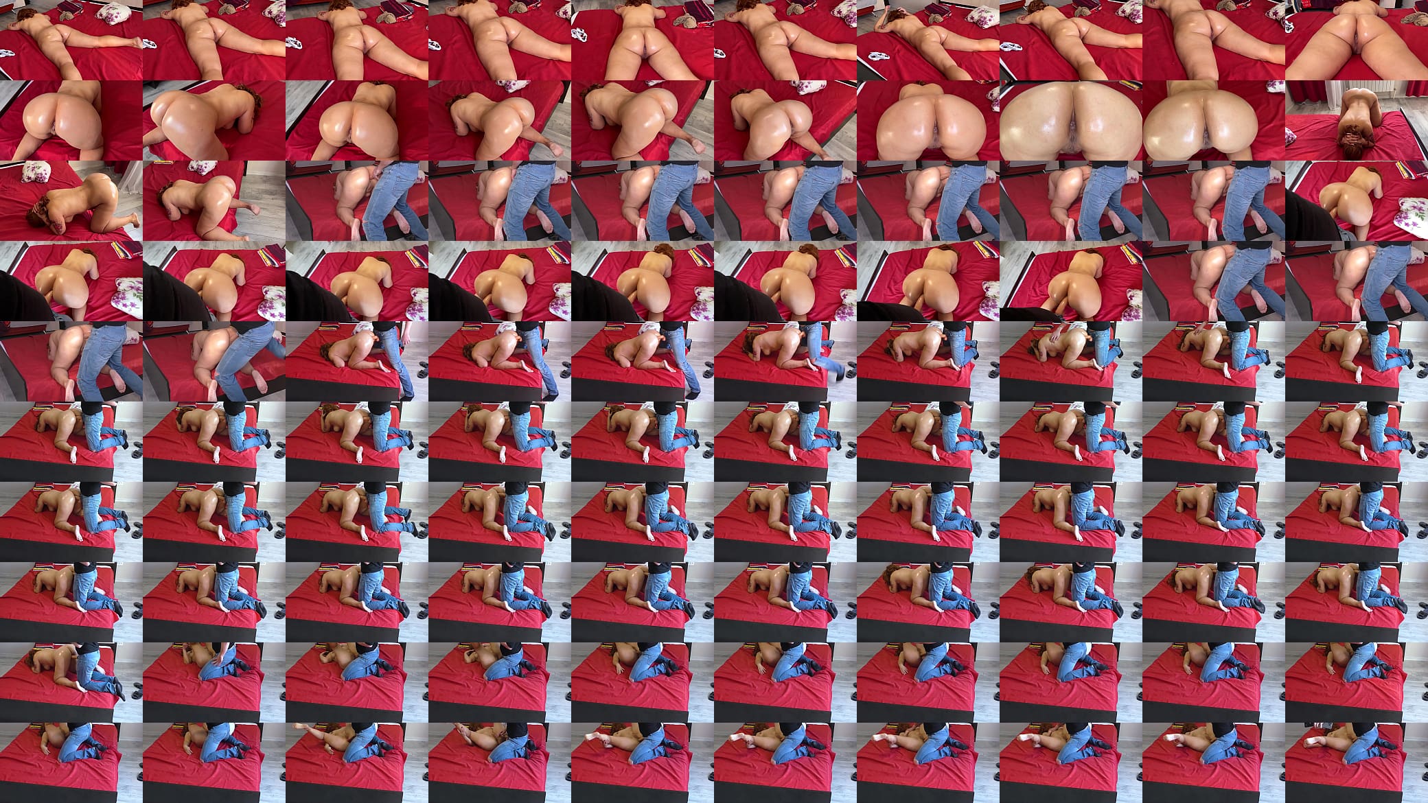 Naked milf is lying on the bed and feels her anal hole in the ass expanding from the penis 预览图