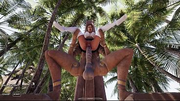 Download Video - Lara Croft is a good girl because she takes the statue's fat dick in her ass&period; 3D Hentai Game