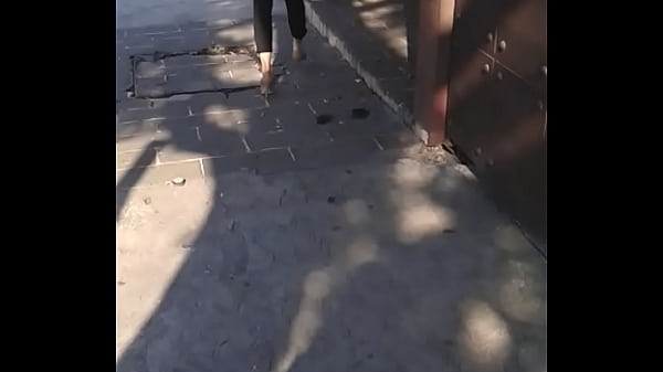 Cute secretary walking in heels