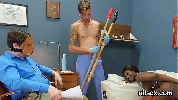 Flirty kitten is brought in anus asylum for uni...