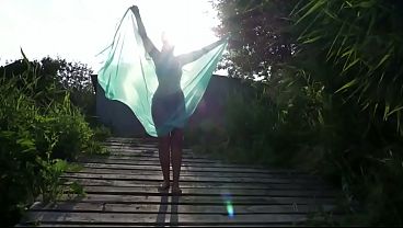Semi-nude dance on planke