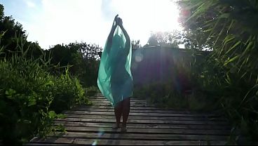 Semi-nude dance on planke