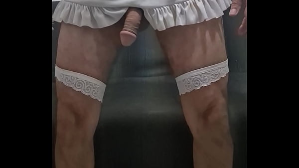 Camisola e Lingerie Fio Dental Branca, Fêmea Su...