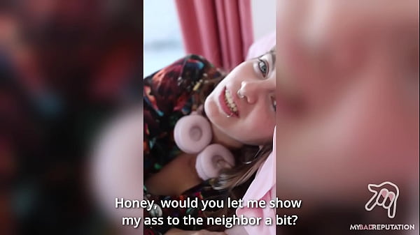 Getting naked in the balcony and then begging to suck your cock.