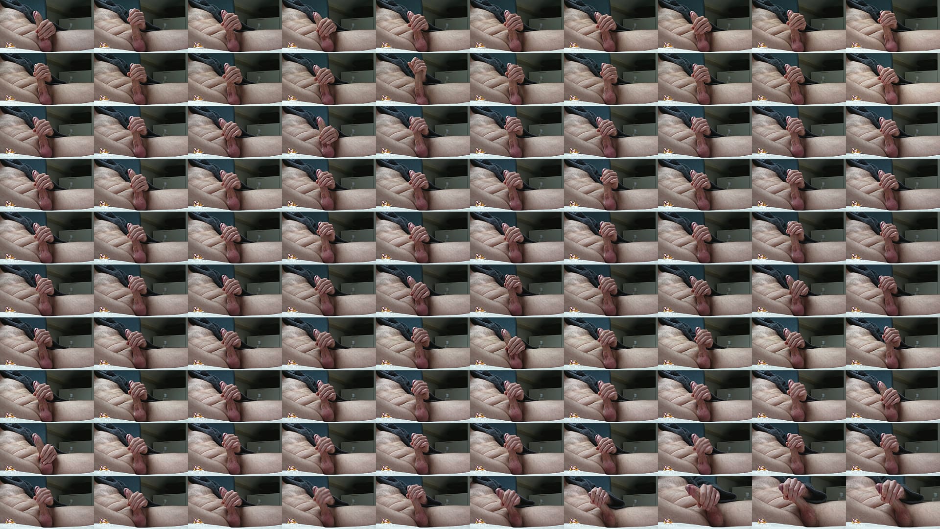 Really Hot guy watching porn, jerk off his lubed Big Cock, until Cumshot. Male Jerking Off and Cumming. 预览图