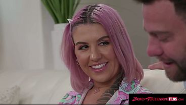 ZERO TOLERANCE FILMS - Inked Luna Legend Babysitter Thonged Ass Fucked by Couple Threesome