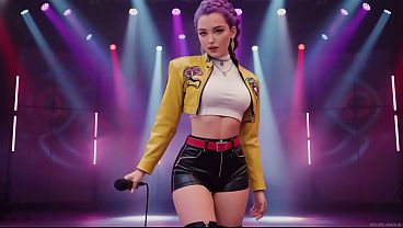 Rumi from Huntrix Kpop Demon Hunters Fucks with Fans (AI)