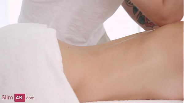 Teen blonde massage session leads to intense fucking