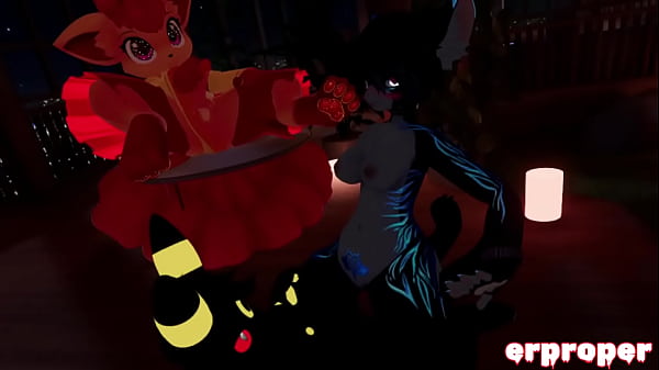 Vrchat vulpix cuckhold with an umbreon and a furry