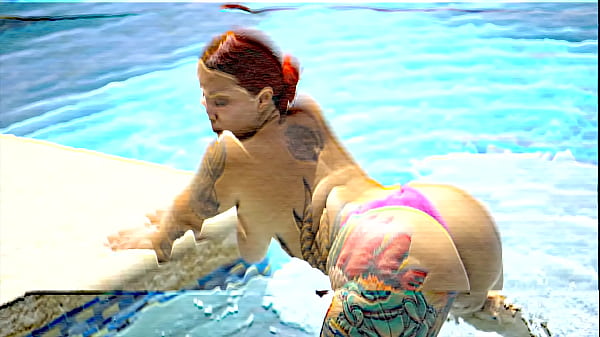 Santana Red twerking and gets fucked by the pool in Puerto Rico