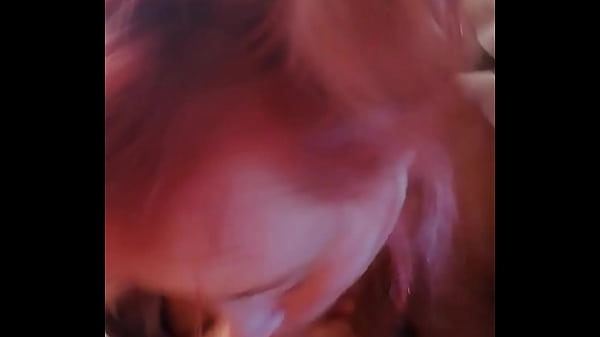 Chubby slut sucking cock