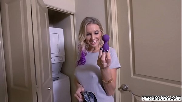 Perv stepmom caught by her stepson playing herself with his sex toy!