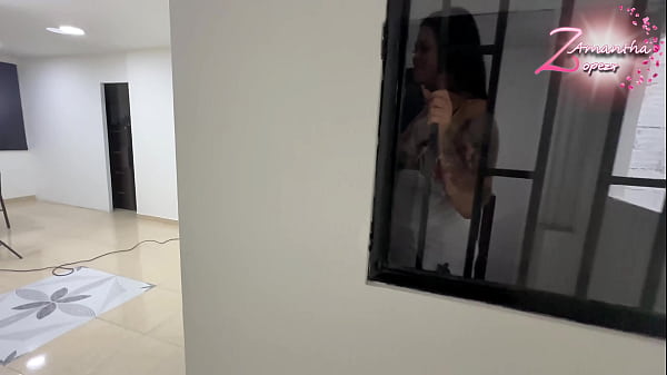 Neighbor's Reward: Sucking A Huge Young Cock In The Kitchen